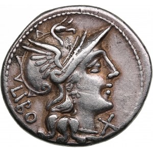 Roman Republic AR Denarius - Quintus Marcius Libo (148 BC)