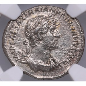 Roman Empire AR Denarius - Hadrian (AD 117-138) - NGC Ch AU