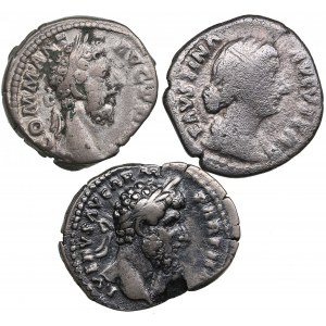 Lot of Roman Empire AR Denarius (AD 161-185) (3)