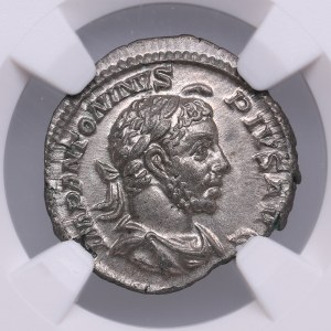 Roman Empire AR Denarius - Elagabalus (AD 218-222) - NGC Ch AU