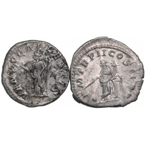 Lot of Roman Empire AR Denarius (AD 219-222) (2)