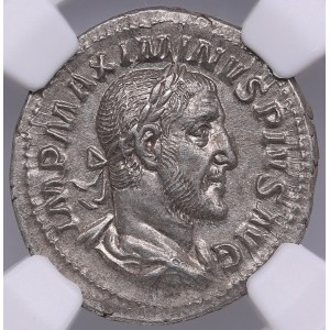 Roman Empire AR Denarius - Maximinus (AD 235-238) - NGC Ch AU