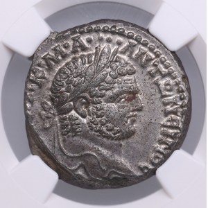 Syria, Antioch BI Tetradrachm - Caralla (AD 198-217) - NGC Ch AU