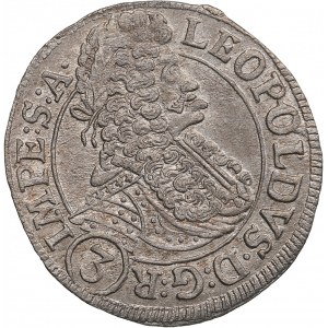 Bohemia 3 Kreuzer 1697 - Leopold I (1657-1705)