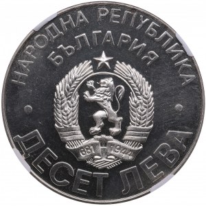 Bulgaria 10 Leva 1978 - Liberation Anniversary - NGC PF 66 CAMEO