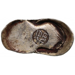 China, Provincial Silver Ingot. Tael. Countermark in the middle of the coin.