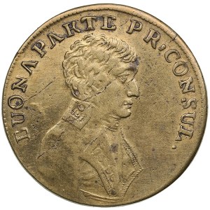 France Jeton 1801 - Napoleon Bonaparte Pr. Consul, “In Memory Of Peace”