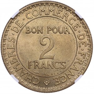 France 2 Francs 1925 - NGC MS 65