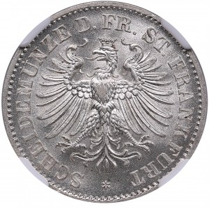 Germany, Frankfurt 6 Kreuzer 1866 - NGC MS 65