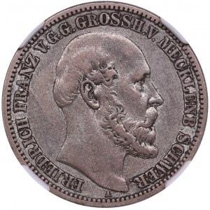 Germany, Meckenburg-Schwerin 2 Mark 1876 A - NGC VF 35