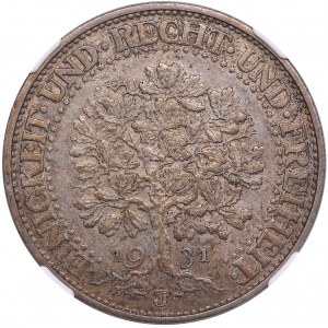 Germany 5 Reichsmark 1931 - NGC AU 58