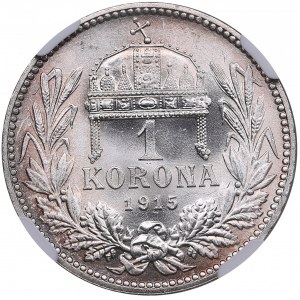 Hungary 1 Korona 1915 KB - NGC MS 65