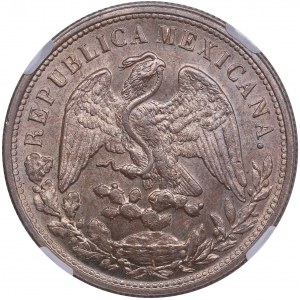 Mexico 1 Peso 1898 MO-AM - Restrike - NGC MS 62