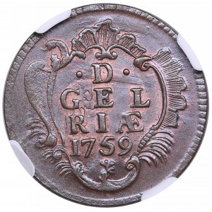 Netherlands, Gelderland Duit 1759 - NGC MS 65 BN