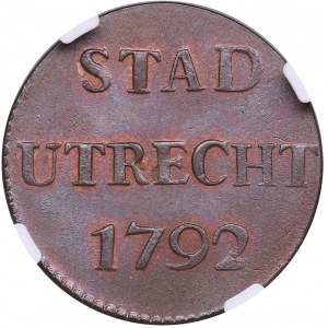 Netherlands, Utrecht Duit 1792 - NGC MS 64 BN