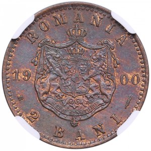 Romania 2 Bani 1900 B - NGC AU 58 BN