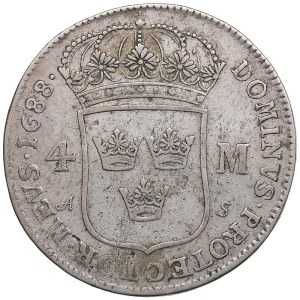 Sweden 4 Mark 1688 - Carl XI (1660-1697)
