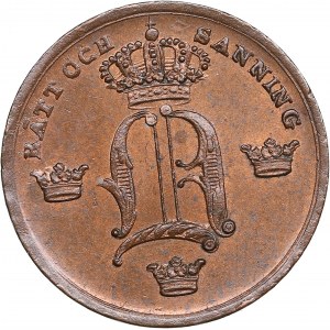 Sweden ⅙ Skilling Banco 1852 - Oscar I (1844-1859)