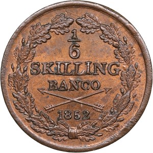 Sweden ⅙ Skilling Banco 1852 - Oscar I (1844-1859)