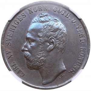 Sweden 5 Öre 1867 - Carl XV (1859-1872) - NGC UNC DETAILS