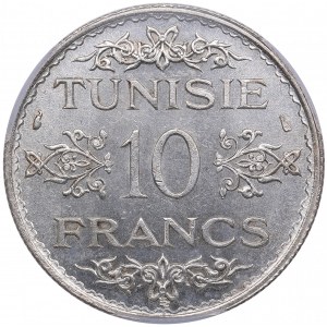 Tunisia 10 Francs AH1353 (1934) - PCGS MS64