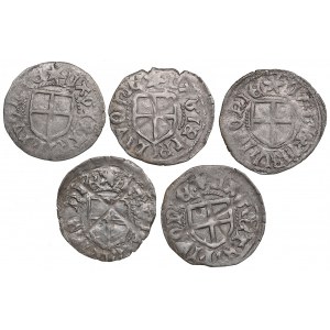 Lot of Reval Schilling ND - Bernd von der Borch (1471-1483) (5)