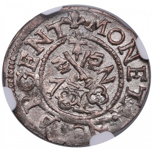 Riga Free City Schilling 1572 - NGC MS 61