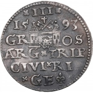 Riga, Poland 3 Grosz 1593 - Sigismund III (1587-1632)