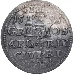 Riga, Poland 3 Grosz 1595 - Sigismund III (1587-1632)