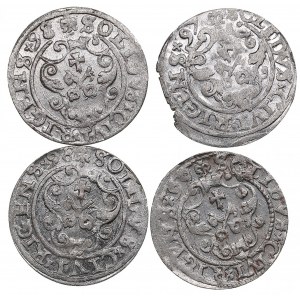 Small collection of Riga, Poland Solidus 1597, 1598, 1599 (4)