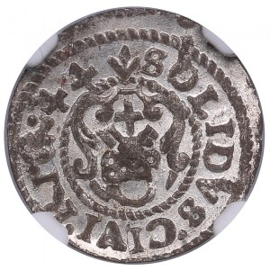 Riga, Sweden Solidus 1644 - Christina (1632-1654) - NGC MS 64