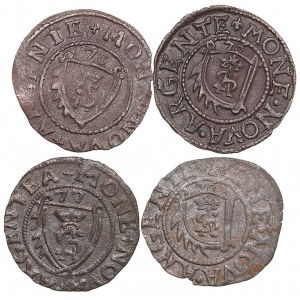 Small lot of coins: Courland Schlling 1576, 1577 (4)