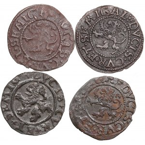 Small lot of coins: Courland Schlling 1576, 1577 (4)