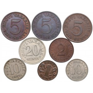 Small lot of coins: Estonia 1929-1934 (8)