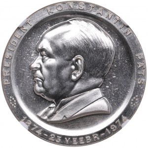 Estonia Medal 1974 - President Konstantin Päts - NGC MS 68