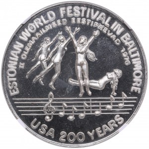 Estonia Medal 1976 - 2nd Estonian World Festival in Baltimore - NGC PF 69 ULTRA CAMEO