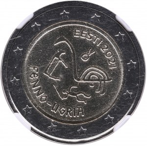 Estonia 2 Euro 2021 - Finno-Ugric People - NGC MS 66 DPL