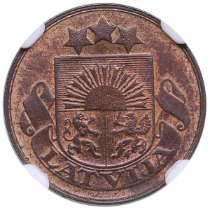 Latvia 1 Santims 1922 - NGC MS 64 BN