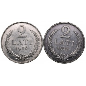 Latvia 2 Lati 1925, 1926 (2)