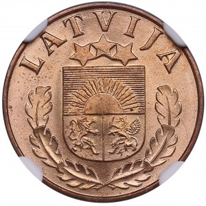 Latvia 1 Santims 1939 - NGC MS 64 RB