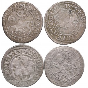 Small lot of coins: Polish-Lithuanian Commonwealth 1/2 Grosz 1509, 1515, 1559, 1564 (4)