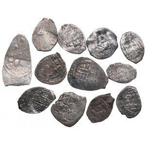 Small collection of Russian wire coins before 1533 (12)