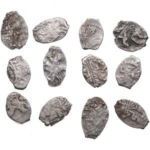 Collection of Russia Silver Wire Kopecks - Peter I, the Great (1682-1721) (12)