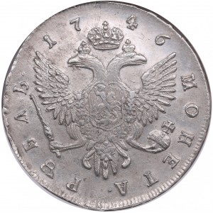 Russia Rouble 1746 CПБ - NGC AU DETAILS