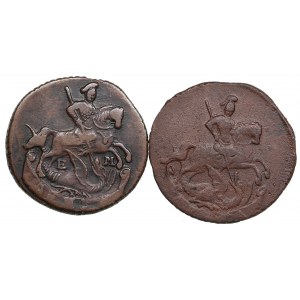 Russia Kopeck 1760 & 1795 EM (2)