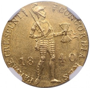 Netherlands, St. Petersburg mint Gold Ducat 1840 (Torch) - NGC MS 62