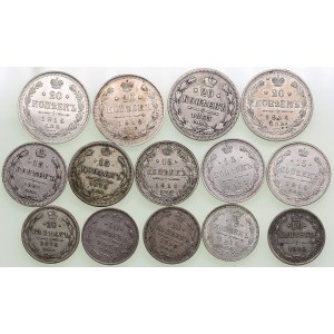 Group of coins: Russia 20, 15 & 10 Kopecks (14)