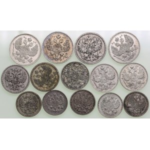 Group of coins: Russia 20, 15 & 10 Kopecks (14)