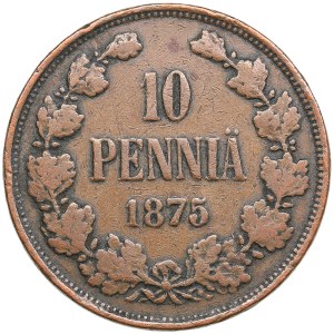 Finland, Russia 10 Penniä 1875