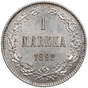 Finland, Russia 1 Markka 1892 L
